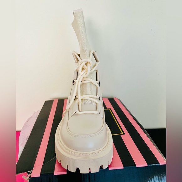 NIB Dolls Kill Lady GoDiva First To Board Platform Ankle Boots Vegan Leather - Picture 6 of 13